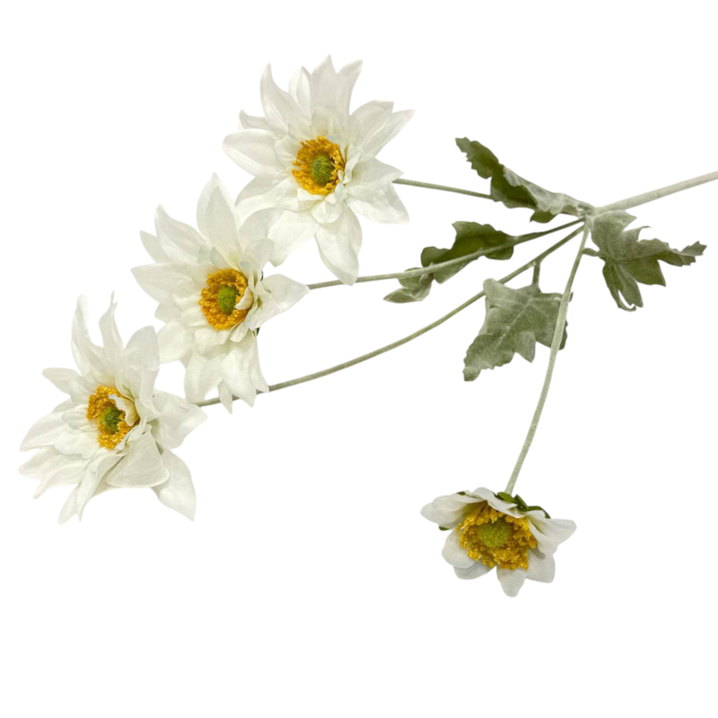 گل مصنوعی 4 شاخه سفید وارداتی