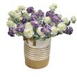 گل مصنوعی سه شاخه رنگ سفید و بنفش