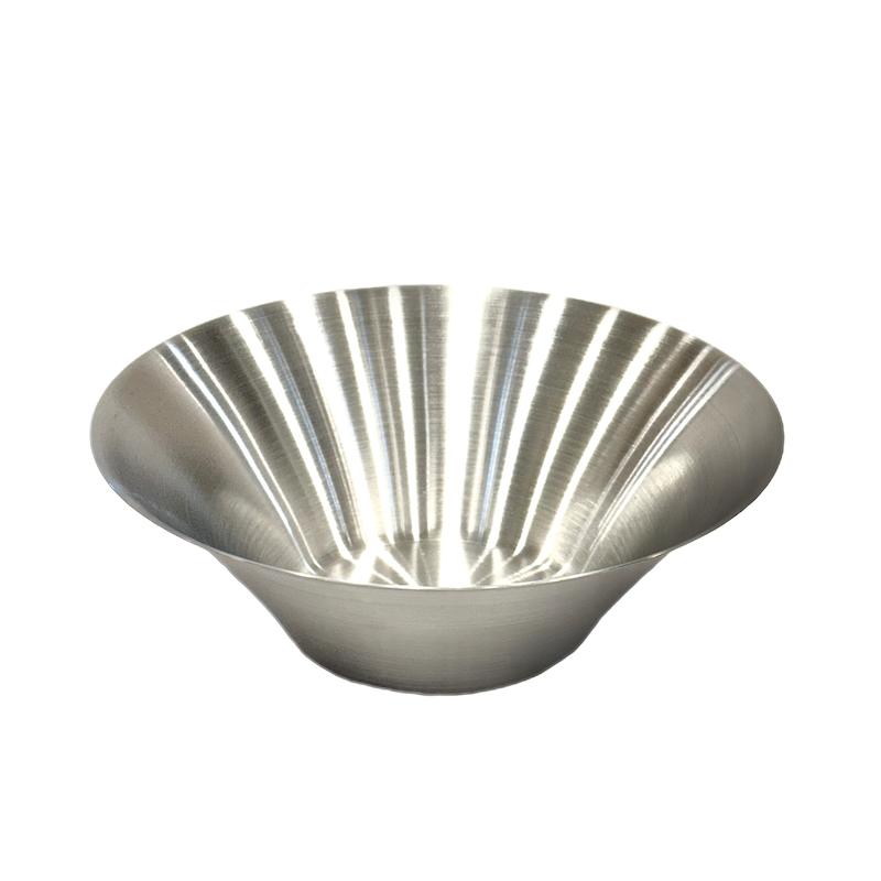 کاسه مخروطی استیل نقره ای