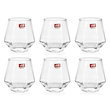 لیوان چندضلعی Deli Glass ظرفیت 330 میلی‌لیتر بسته 6 عددی