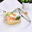 قابلمه پیرکس مربع با درب چوبی