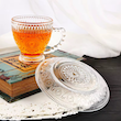 فنجان شیشه‌ای زارا با نعلبکی ۲۲۰ میلی‌لیتر