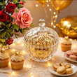 قندان شیشه‌ای درب‌دار برند Deli glass