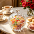 قندان شیشه‌ای درب‌دار برند Deli glass