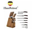 سرویس چاقو آشپزخانه 8 پارچه با استند چوبی برند Haus Roland