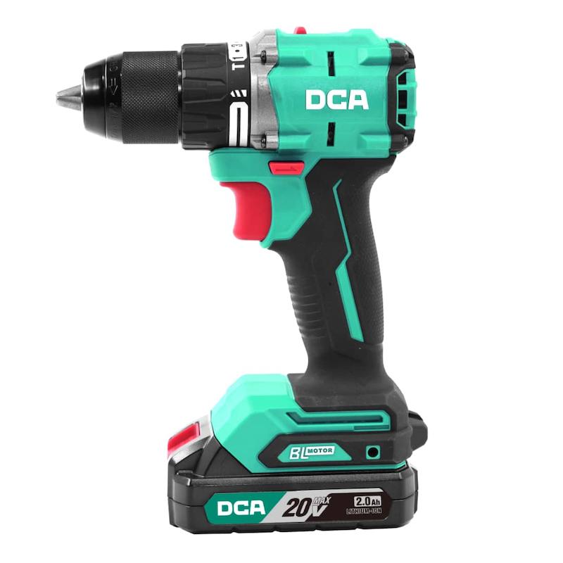 دریل شارژی 20 ولت 13 میلیمتر چکشی DCA  باتری 2
