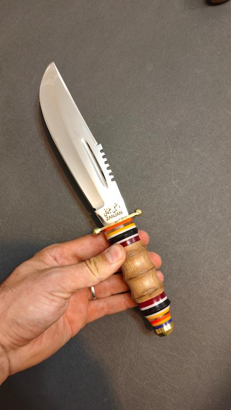 چاقو شکاری استیل دسته گرد T139