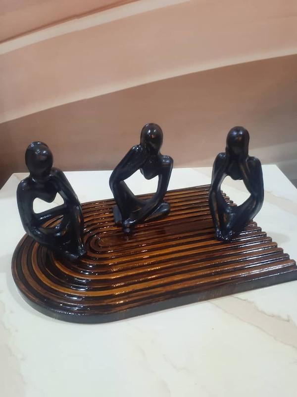 سینی طرح چوب و مجسمه 