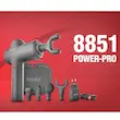 ماساژور بدن برقی شارژی رونیکس مدل 8851 با موتور براش‌لس، باتری 1600 میلی‌آمپر، قابلیت تنظیم سرعت، چهار سری قابل تعویض، ماساژ لرزشی و ضربه‌ای، کاهش درد و رفع خستگی، همراه کیف و کابل شارژ تایپ‌سی
