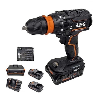 دریل شارژی چکشی AEG براشلس لیتیوم 18 ولت مدل BSB18CBLLELI-252X AEG Cordless Hammer Drill BSB18CBLLELI-252X کد کالا : BSB18CBLLELI-252X