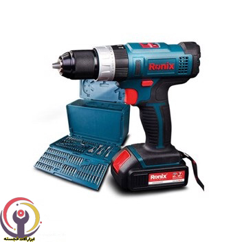 دریل چکشی پیچگوشتی شارژی رونیکس مدل 8616k با لوازم جانبی