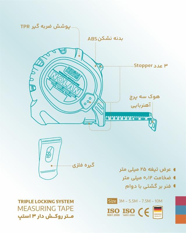 متر 5.5 متری نشکن روکشدار نولان( Nolan)