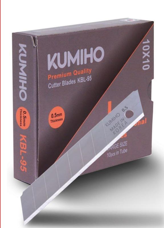 تیغ کاتر بزرگ KUMIHO  بسته 10 عددی 0.5 میلی متر مدل KBL_95 