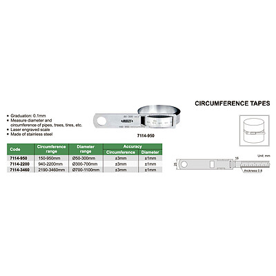 سیرکومتر اینسایز قطر لوله 300-700  کد 2200-7114