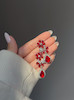 گوشواره قرمز جواهری🍒🌹