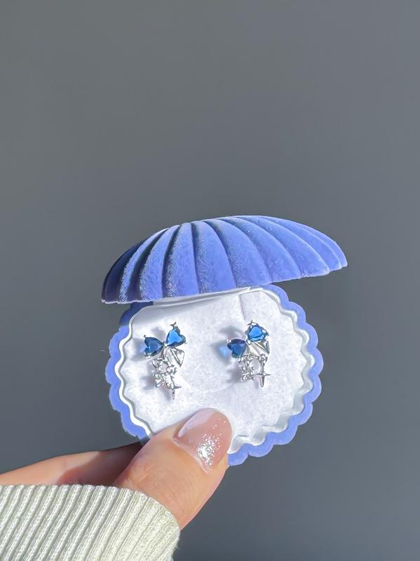 گوشواره پاپیون آبی