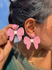 گوشواره پاپیون کنفی🎀🌸