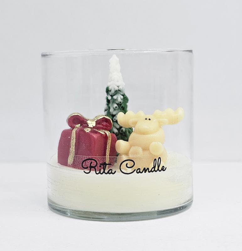 شمع لیوان کاج و گوزن