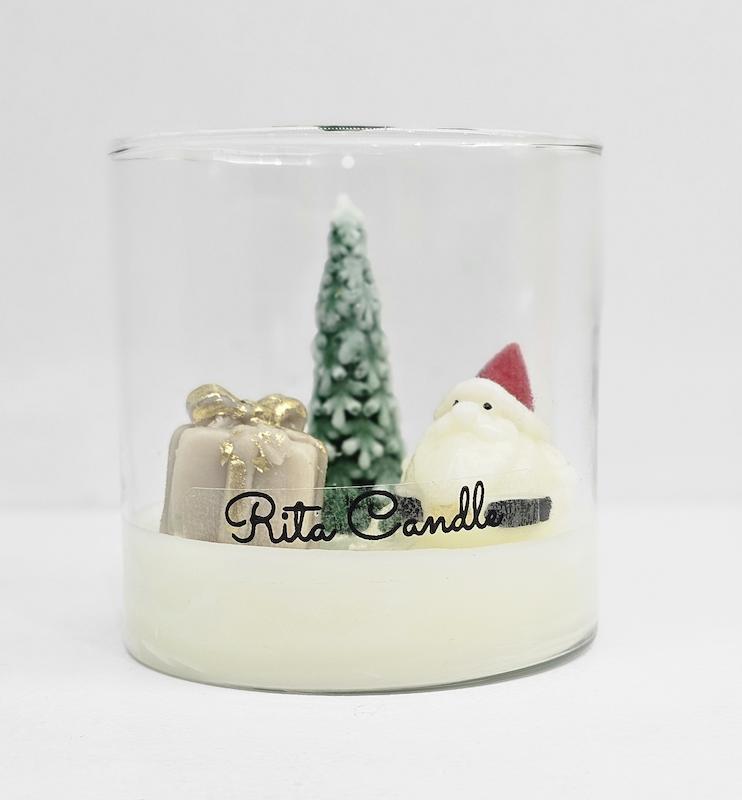 شمع لیوان کاج و بابانوئل