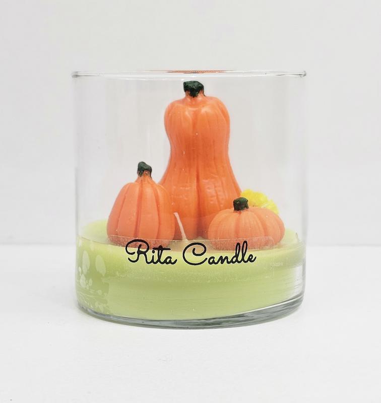 شمع لیوان کدو 8*8