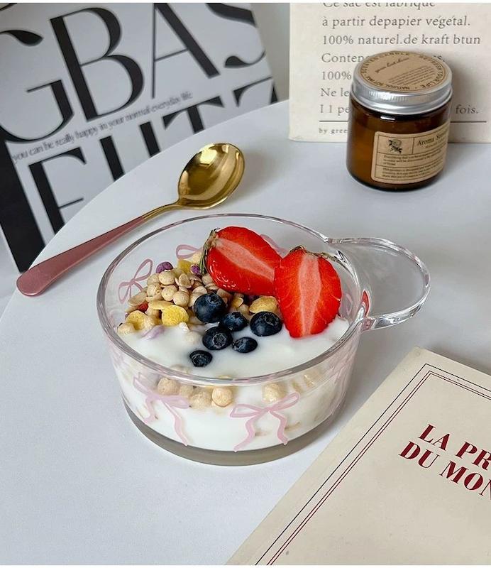 ظرف سرو پاپیونی شیشه ای