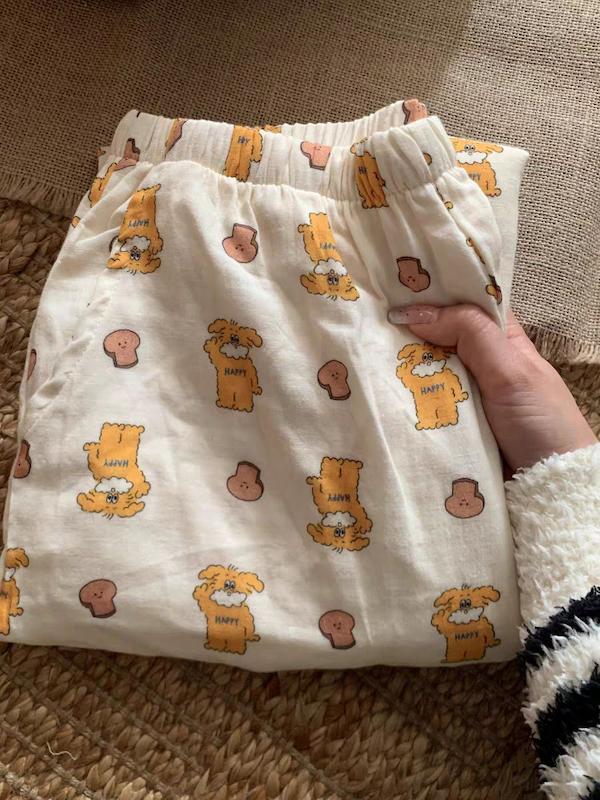 پیژامه هاپو خردلی