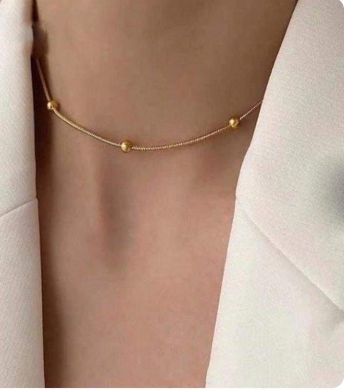 گردنبند توپی استیل ۴۹ سانتی‌متر