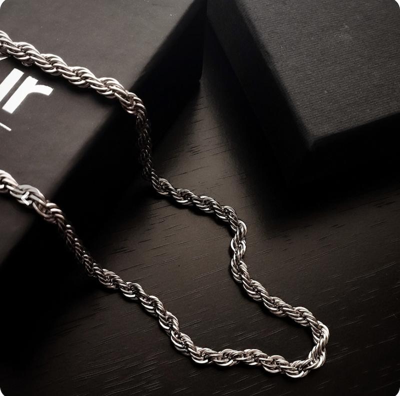 گردنبند طنابی استیل ۶۰ سانتیمتر