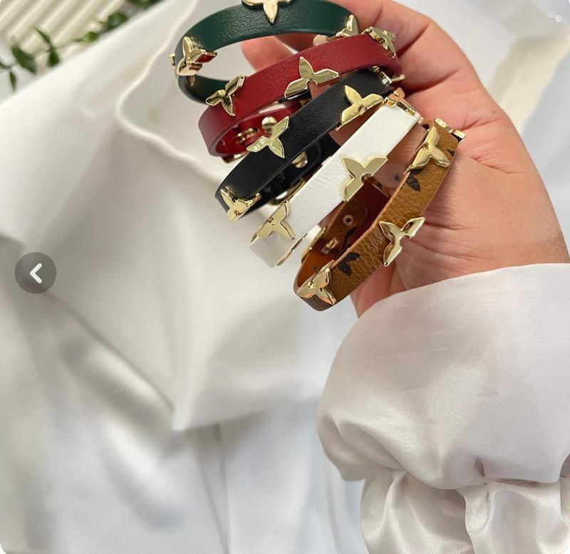 دستبند چرمی LV
