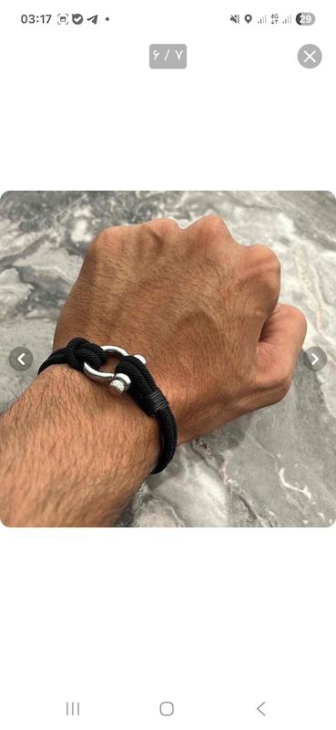 دستبند امگا مدل A379 رنگ نقره ای 