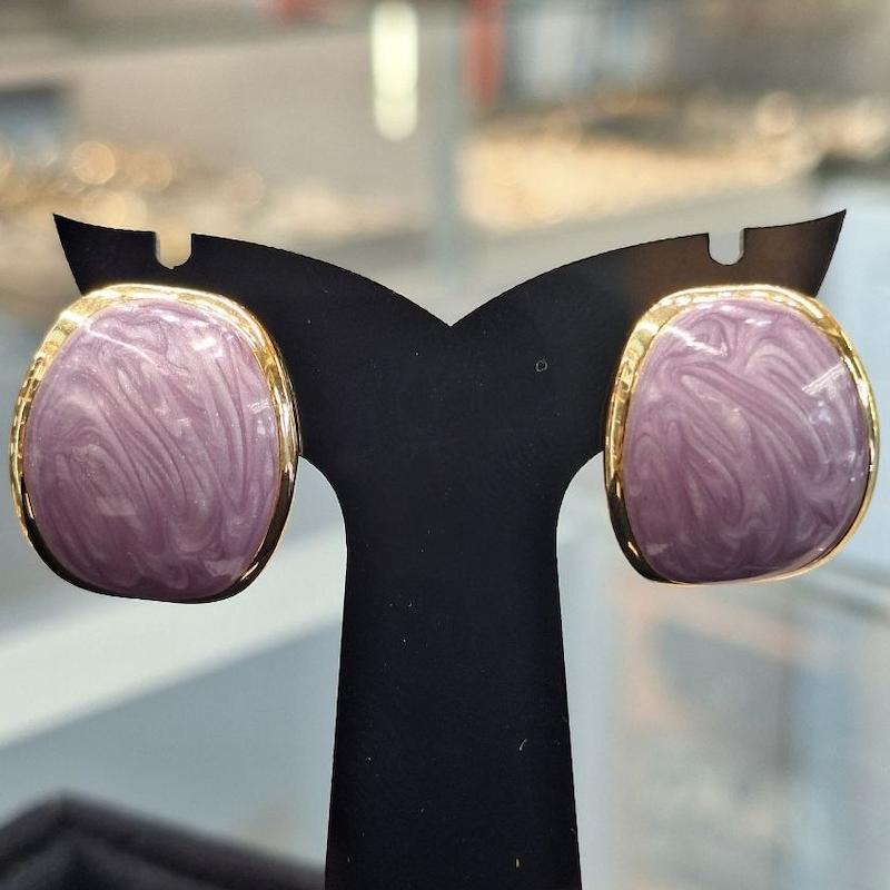 گوشواره مینا کاری میخ نقره
