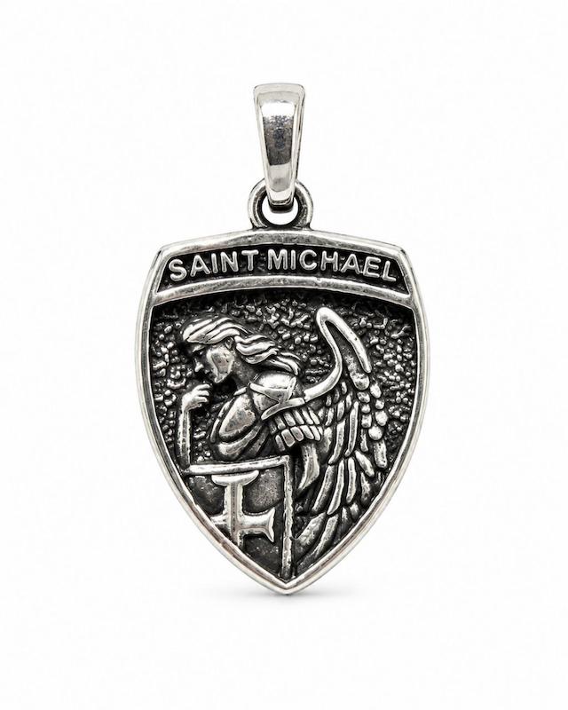 پلاک گردنی استیل طرح Saint Michael