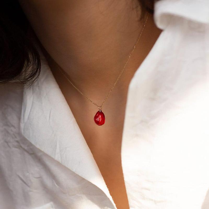 https://mrkharazi.com/product/Solid color pomegranate necklace