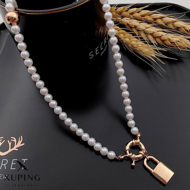 گردنبند قفل و مروارید ژوپینگ قفل T