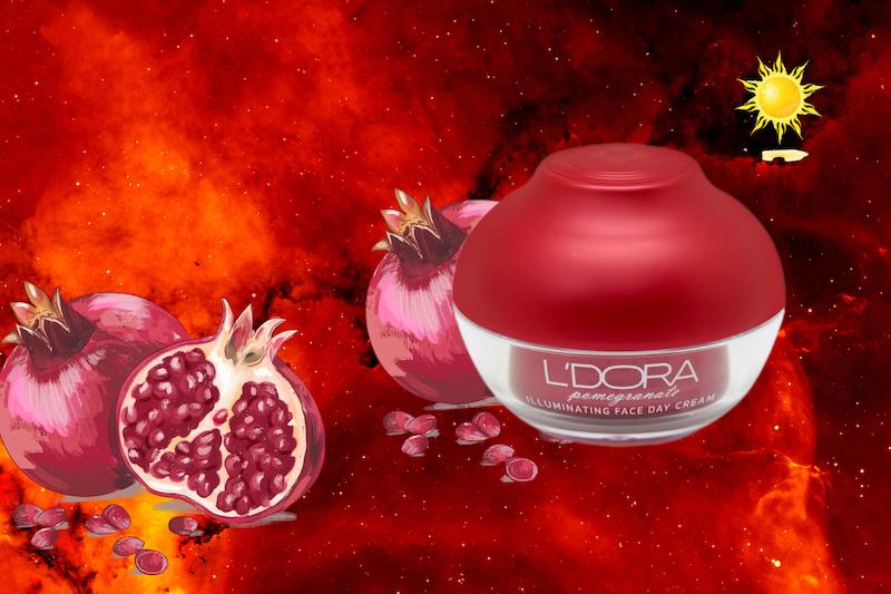 کرم روشن کننده روز صورت و گردن انار مناسب انواع پوست لدورا 50 میلی لیتر