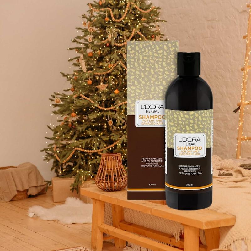 شامپو گیاهی مناسب موهای خشک لدورا هربال 