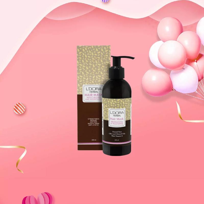 ماسک گیاهی نرم‌کننده و تقویت‌کننده موی سر لدورا هربال 200 میلی لیتر