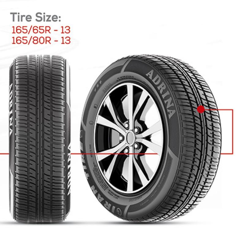 لاستیک ایران تایر سایز 165/65R13 طرح آدرینا تولید 2025 (قیمت حلقه ای)