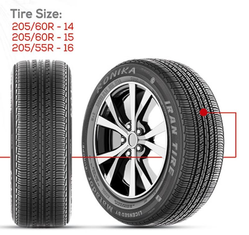 لاستیک ایران تایر سایز 205/60R15 طرح رونیکا تولید 2025 ( قیمت حلقه ای)