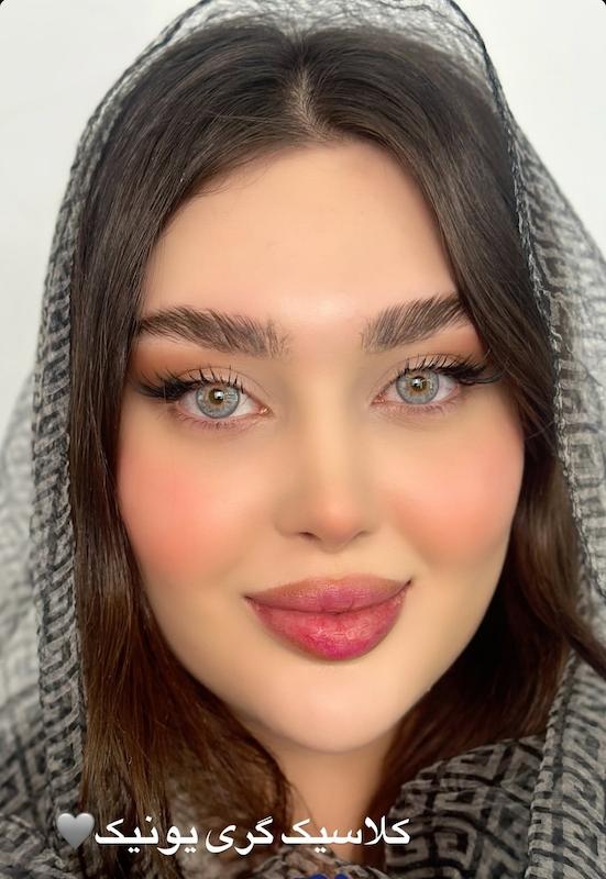 لنز رنگی طوسی عسلی یونیک دیپ گری