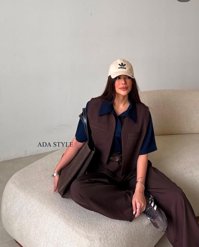 جلیقه فاستونی قهوه ای 2الی7 روز