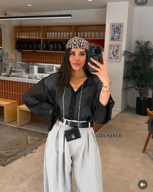 شومیز حریر مشکی