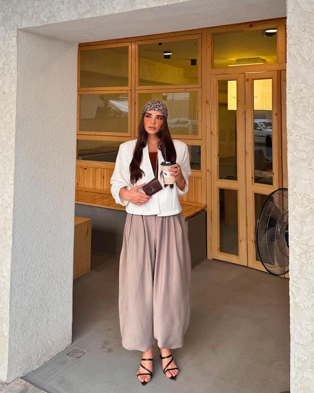 شلوار بالنی خاکی 