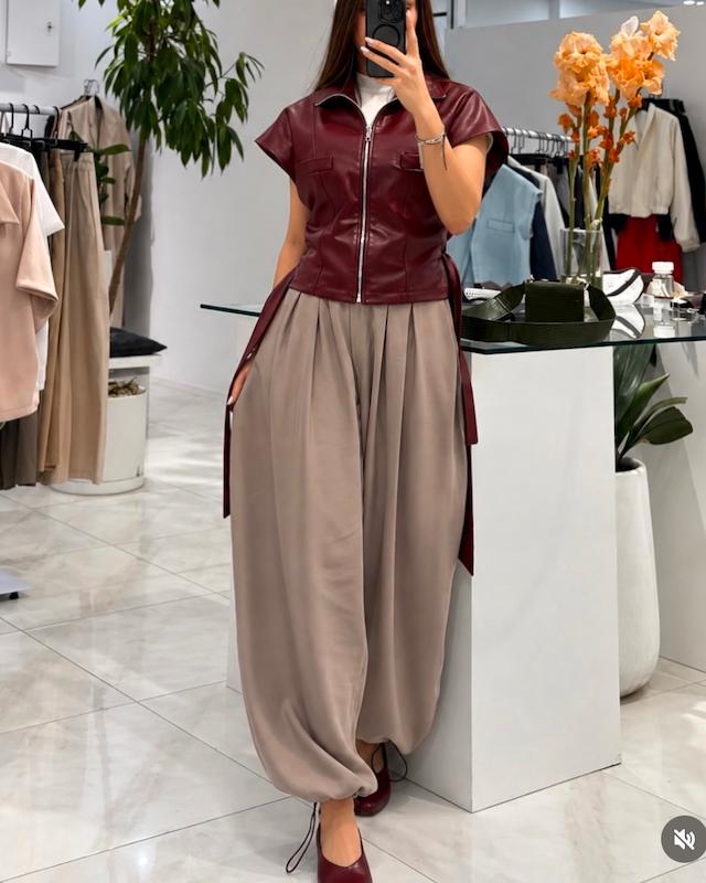 شلوار بالنی خاکی