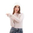 پلیور یقه ایستاده اسلیم فیت زنانه - 03251113