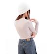پلیور یقه ایستاده اسلیم فیت زنانه - 03251113