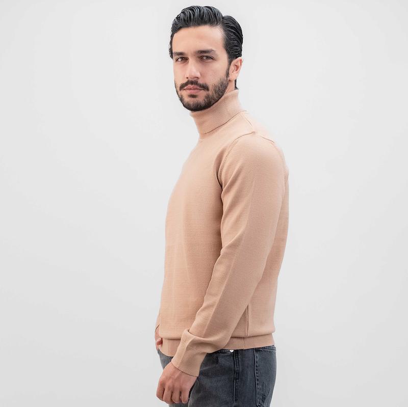پلیور بافت یقه اسکی اسلیم فیت مردانه - 03252356