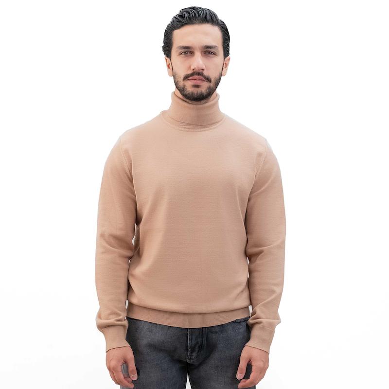 پلیور بافت یقه اسکی اسلیم فیت مردانه - 03252356