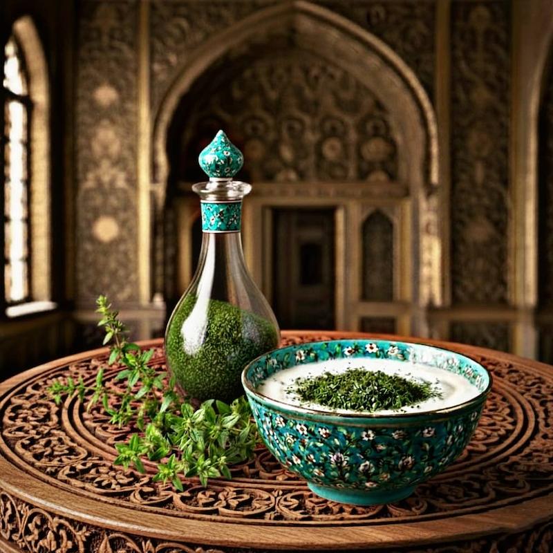 سبزی مخصوص ماست «نازداره خاتون»