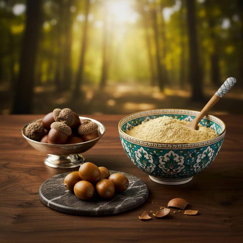 پودر مغز بلوط ایرانی ممتاز«ما3تا»